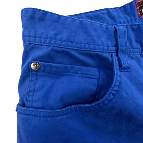 Tiglio Sport Chino Jeans Pants Monaco Style Blue Straight Leg Men's Size 34x30 - Picture 4 of 16